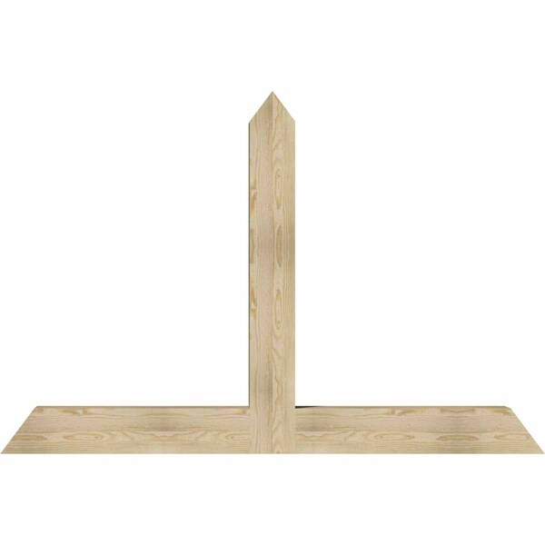 Ekena Millwork Portland Rough Sawn Timber Gable Bracket, Douglas Fir, 72"W x 48"H x 6"D x 6"F, 16/12 Pitch GBW072X48X0606POR00RDF - main